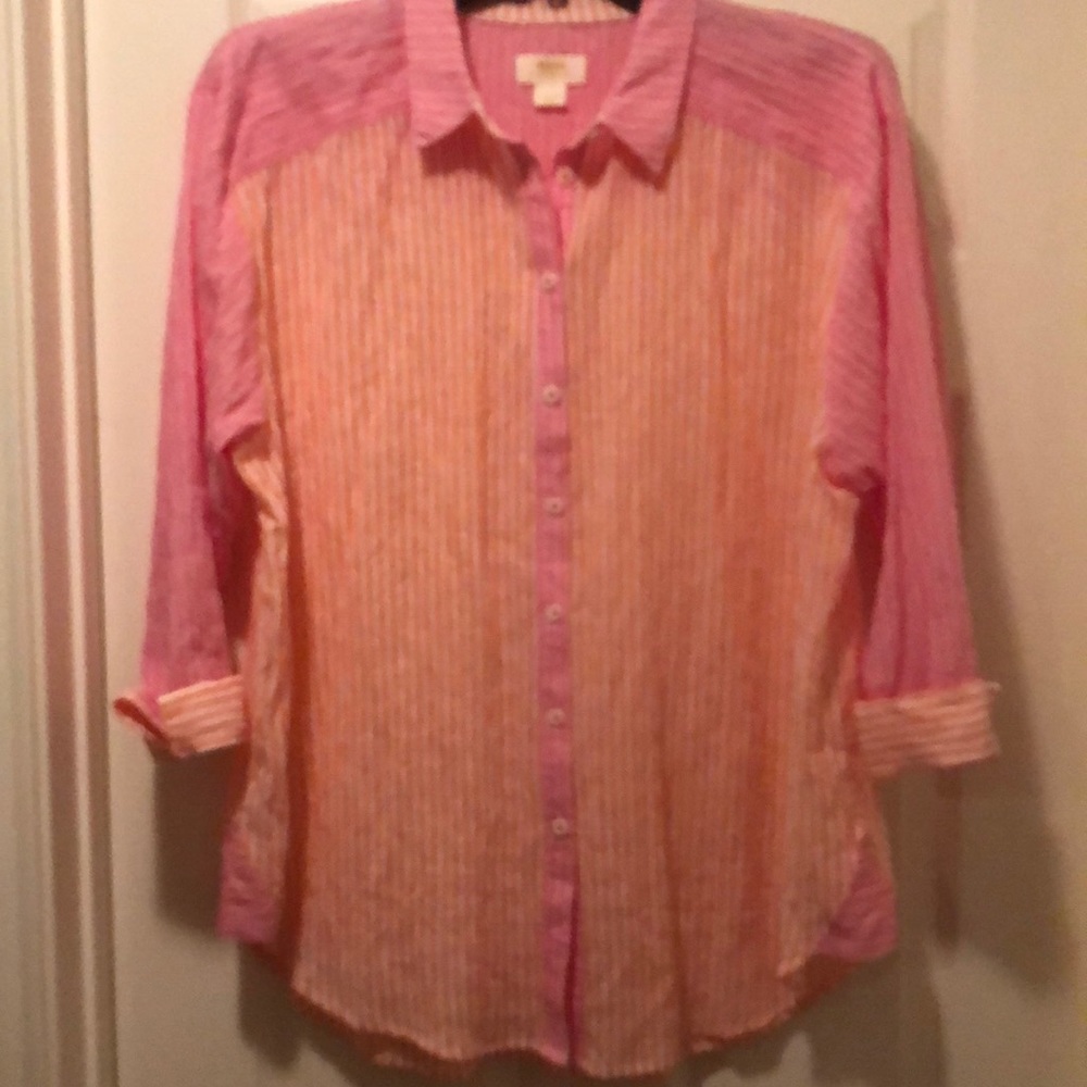 Maeve by Anthropologie crepe long sleeve blouse